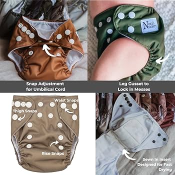 Nora's Nursery Newborn All-in-One Cloth Diaper 14-Pack with